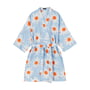 Marimekko - Rakastaa ei rakasta Morgenmantel S, hellblau / off-white / orange