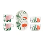 Marimekko - Oiva Puutarhakutsut Kaffee-Set, weiss / grün / orange (6-tlg)