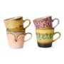 HKliving - 70's Americano Tassen, 260 ml, radiant (4er-Set)