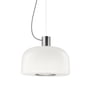 Flos - Bellhop Glass Pendelleuchte, bright aluminium