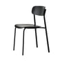 Thonet - S 243 Stuhl, tiefschwarz (RAL 9005) / Eiche schwarz gebeizt (TP 29)