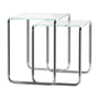 Thonet - B 9 Satztisch-Set, a + b, Chrom / Glas opalweiss in Diamantschliff