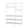 String - Aufbewahrungskombination, 140 x 200 x 30 cm, weiss