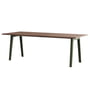 TipToe - NEW MODERN Esstisch 95 x 220 cm, Walnuss / rosemary green