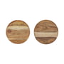 House Doctor - Wood Tablett, Ø 17,5 cm, Akazie (2er-Set)