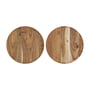 House Doctor - Wood Tablett, Ø 25 cm, Akazie (2er-Set)