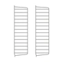 String - Wandleiter für String Regal 75 x 20 cm (2er-Set), dunkelgrau
