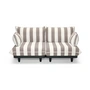 Fatboy - Paletti Outdoor Lounge Sofa, weiss / kakao gestreift