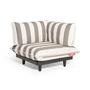 Fatboy - Paletti Outdoor-Sofa, Eckmodul, weiss / kakao gestreift