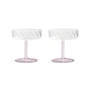 &klevering - Coupe Twirl Champagnerglas, pink (2er-Set)