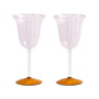 &klevering - Eve Weinglas 180 ml, pink (2er-Set)