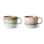 HKliving - 70's Teetasse, 425 ml, nova (2er-Set)