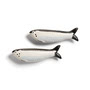 &klevering - Salz- und Pfefferstreuer, Sardine, schwarz / weiss