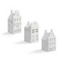&klevering - Canal Haus Teelichthalter #2, weiss (3er-Set)