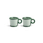 &klevering - Loop Becher mit Henkel 100 ml, grün (2er-Set)