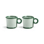 &klevering - Loop Becher mit Henkel 300 ml, grün (2er-Set)