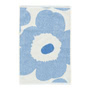 Marimekko - Unikko Gästehandtuch, 30 x 50 cm, cream / sky blue