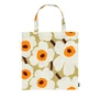 Marimekko - Pieni Unikko Einkaufstasche, weiss / cream / warm orange