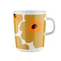 Marimekko - Oiva Unikko Becher mit Henkel, 250 ml, weiss / caramel / warm orange