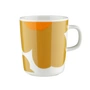 Marimekko - Oiva Iso Unikko Becher mit Henkel 250 ml, weiss / caramel / warm orange