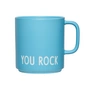 Design Letters - AJ Favourite Porzellan Becher mit Henkel, You Rock / swim cap blue