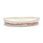 Serax - Feast Servierschale M, white / red stripes