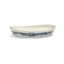 Serax - Feast Servierschale S, white / blue stripes