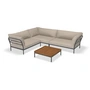 HOUE - Level 2 Loungeset 7, inkl. Beistelltisch, dark grey / ash