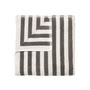 Blomus - Arto Badetuch, 140 x 70 cm, breite Streifen, moonbeam / magnet