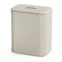 Joseph Joseph - Tota Twin Luxe Wäschetrennkorb mit zwei Fächern 90 l, Bambus ecru