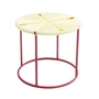 Acapulco Design - The Side Table, mesita, CDMX_2, eggshell / burgundy red