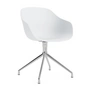 HAY - About A Chair AAC 220, Aluminium poliert / weiss 2.0 (Kunststoffgleiter)