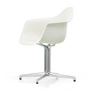 Vitra - Eames Plastic Armchair DAL RE, poliert / baumwollweiss (Filzgleiter basic dark)
