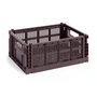 HAY - Colour Crate Korb M, 34,5 x 26,5 cm, bordeaux, recycled