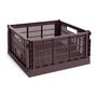 HAY - Colour Crate Korb Square L, 42 x 42 cm, bordeaux, recycled