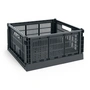 HAY - Colour Crate Korb Square L, 42 x 42 cm, charcoal, recycled