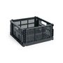 HAY - Colour Crate Korb Square M, 29,5 x 29,5 cm, charcoal, recycled