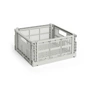 HAY - Colour Crate Korb Square M, 29,5 x 29,5 cm, grau, recycled
