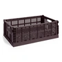 HAY - Colour Crate Korb L, 53 x 34,5 cm, bordeaux, recycled