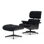 Vitra - Lounge Chair & Ottoman, schwarz, Kastanie schwarz, Nubia, anthrazit / schwarz (neue Masse)