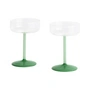 HAY - Tint Cocktailschale, klar / jade light green / jade dark green (2er-Set)