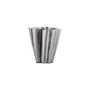 House Doctor - Flood Vase, Ø 12,5 x H 13 cm, gebürstetes silber-finish