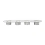 Ferm Living - Soothe 4 Kerzenhalter, Aluminium silber