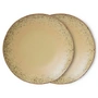 HKliving - 70's Teller, Ø 27,5 cm, grit (2er-Set)