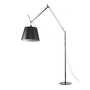 Artemide - Tolomeo Mega Stehleuchte mit Dimmer, Satinschirm, Ø 36 cm, schwarz