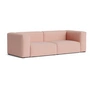 HAY - Mags Soft Sofa 2,5-Sitzer, Kombination 1, rot-weiss (Tartaglia 861) / Nähte: beige (Filzgleiter)