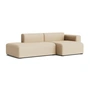 HAY - Mags Sofa 2,5 Sitzer mit niedriger Armlehne rechts, Kombination 3, beige (Hallingdal 220) (Filzgleiter)