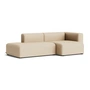 HAY - Mags Sofa 2,5 Sitzer, Kombination 3, Armlehne rechts / beige (Hallingdal 220) (Filzgleiter)