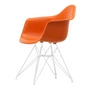 Vitra - Eames Plastic Armchair DAR RE, weiss / rostorange (Filzgleiter weiss)