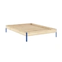 Karup - Core Bett 140 x 200 cm, Kiefer / vivid blue
